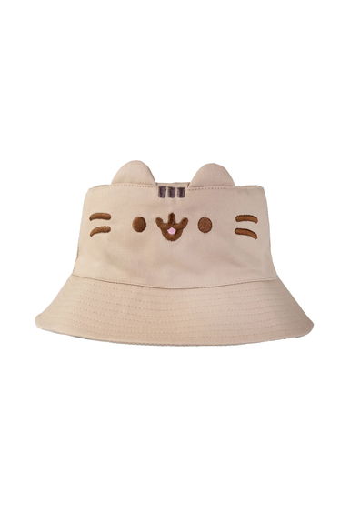 Pusheen Womens/Ladies Face Bucket Hat - Beige
