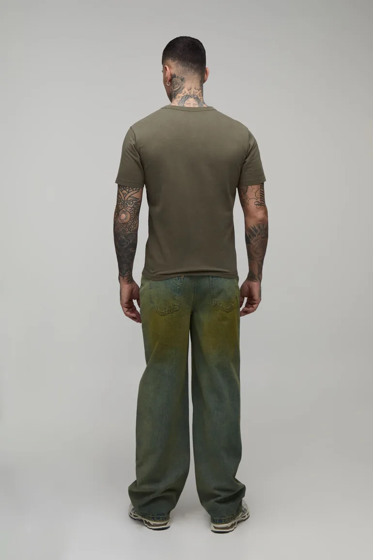 Tall Relaxed Tinted Jeans - green - 2