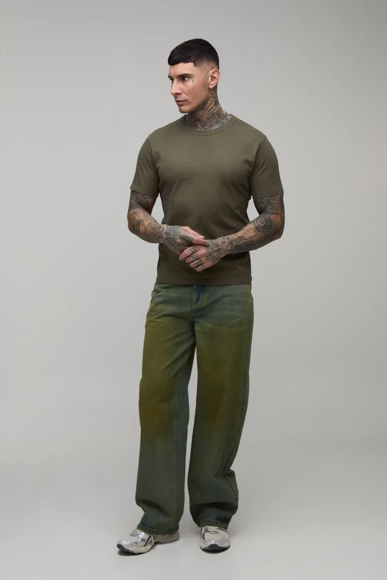 Tall Relaxed Tinted Jeans - green