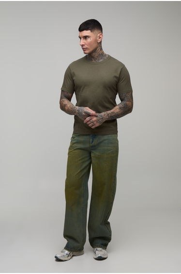 Tall Relaxed Tinted Jeans - green