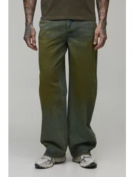 Tall Relaxed Tinted Jeans - green - 1