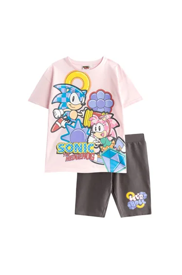 طقم سونيك ذا هيدجهوغ باللون الزهري