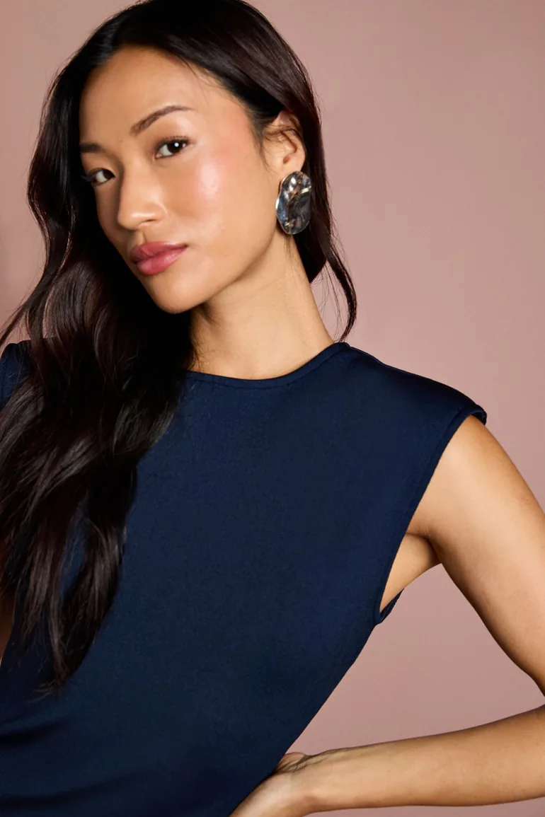 Bandage Knit Fringed Hem Dress - 3