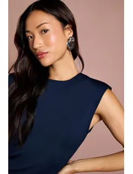 Bandage Knit Fringed Hem Dress - 3
