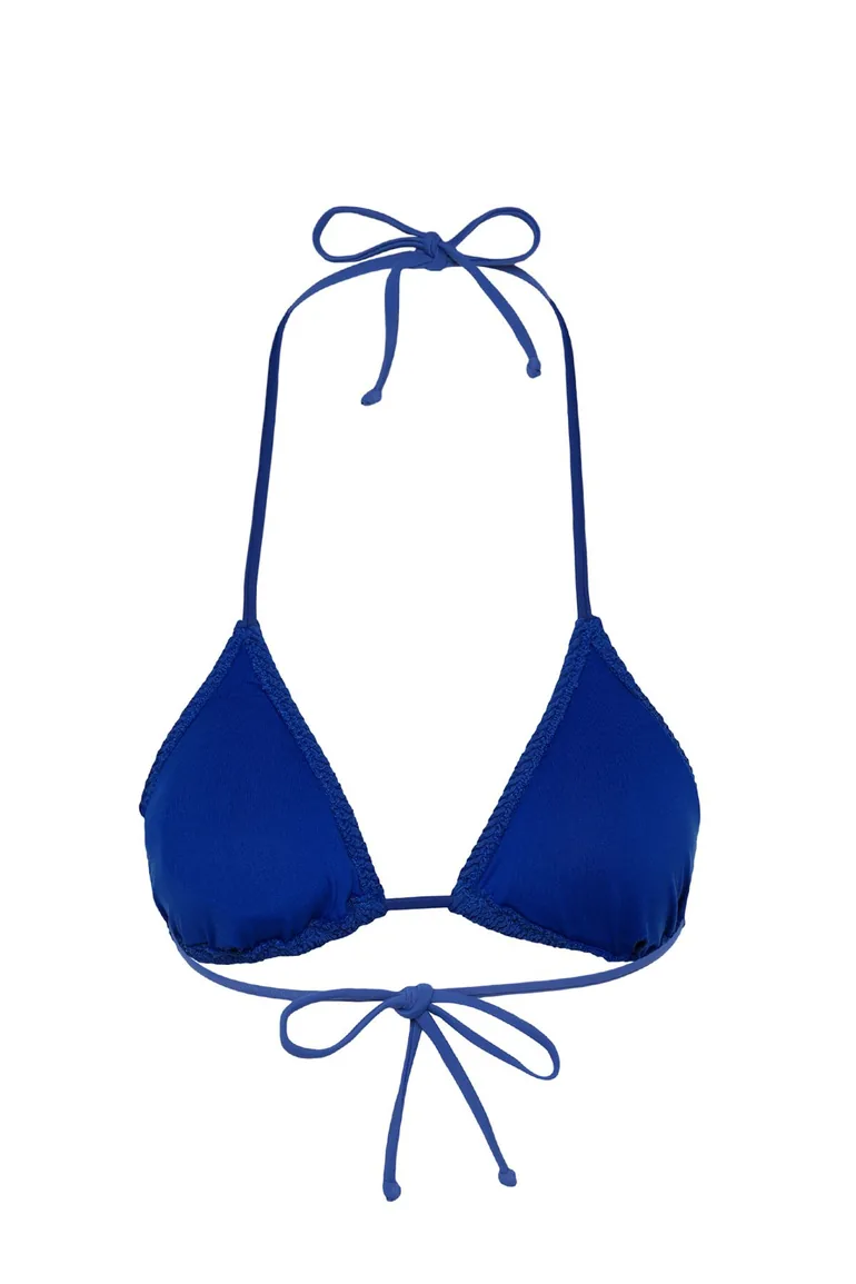 Saks Triangle Textured Bikini Top - 6