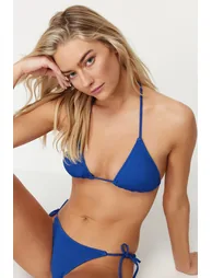 Saks Triangle Textured Bikini Top - 2
