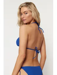 Saks Triangle Textured Bikini Top - 3