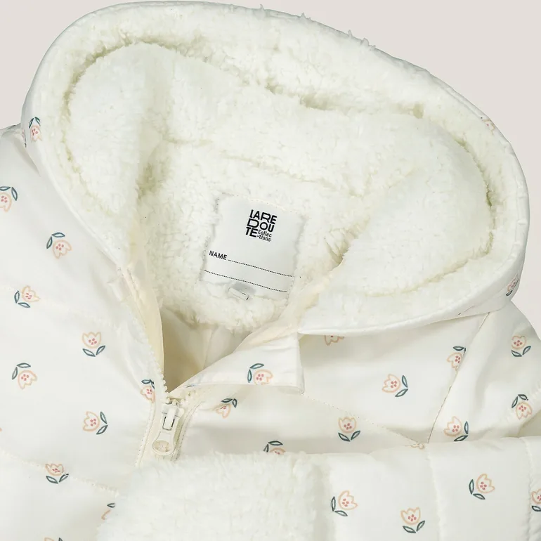Floral Hooded Warm Snowsuit - 3