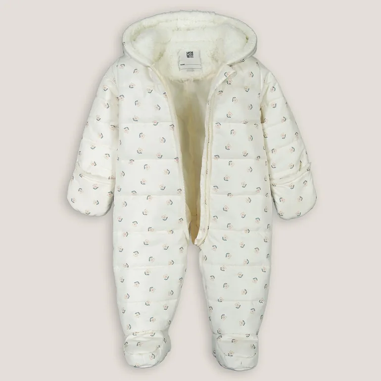 Floral Hooded Warm Snowsuit - 2