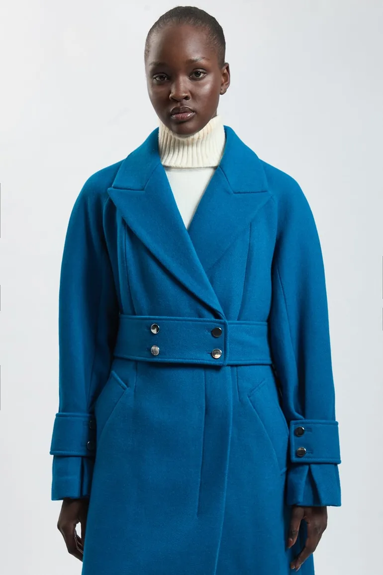 Wool Belted Maxi Trench Coat - 1