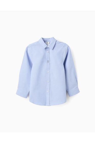 Shirt in Cotton Oxford for Boys, Blue