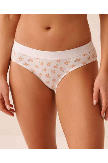 Cotton and Logo Elastic Band Bikini Panty