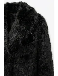 ISTANBUL Faux Fur Shawl Collar Jacket - 4