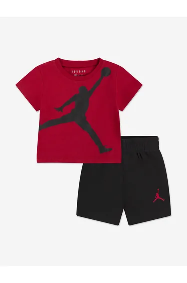 Jordan Boys Jumbo Jumpman Short Set in Red