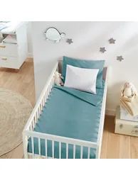 Scenario 100% Cotton Cot Fitted Sheet - 1