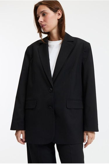 ClÃ©andre Signature Long Loose-Fitting Oversized Blazer