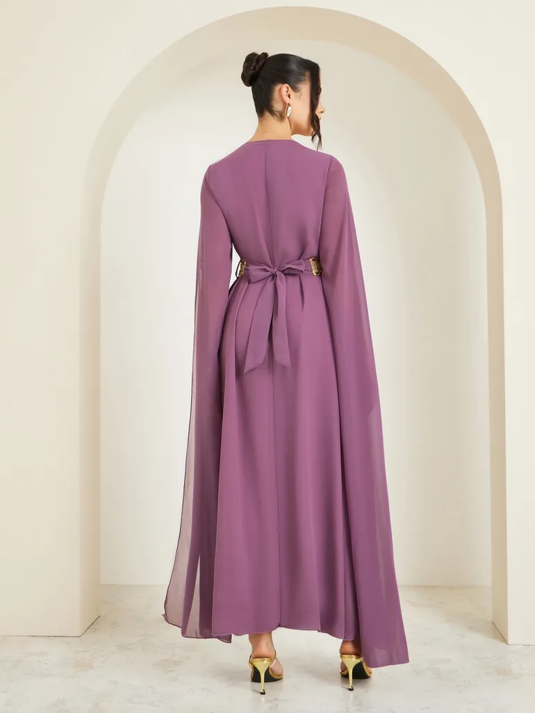 embroidered belted kaftan dress Carolina K X Valerie Kaftan Belted Dress