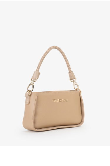 Valentino Eris Shoulder Braided Handle Bag Beige