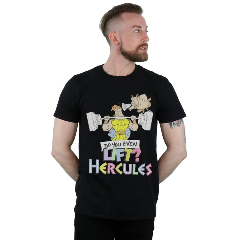 Disney Mens Hercules Do You Even Lift? T-Shirt - Black - 1