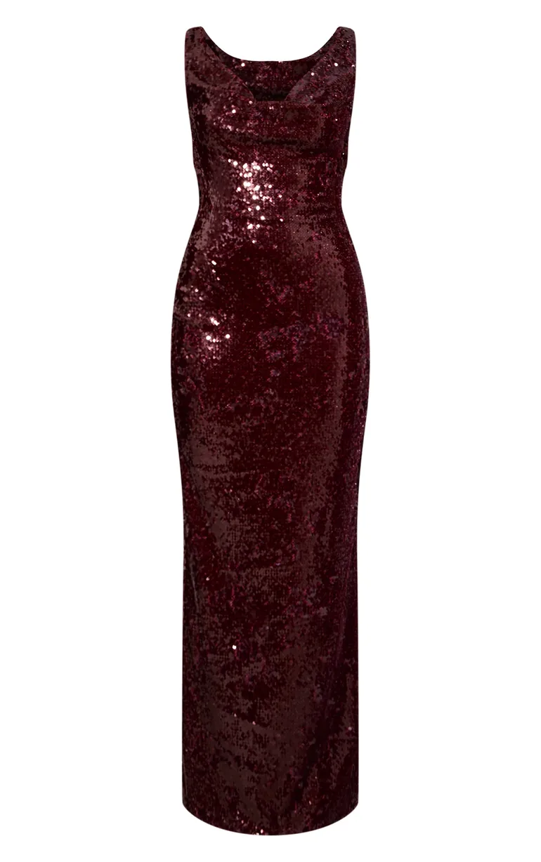 wine sequin bridesmaid dresses Luxury Rose Pink One Shoulder Mermaid Evening Dresses for Women Wedding Party High Slit Long Prom Formal Gowns Gray / 8 main image 0
