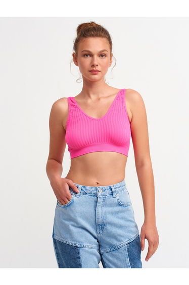 Crop Top - Pink - Plain