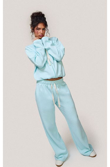 Light Blue Contrast Drawcord Joggers