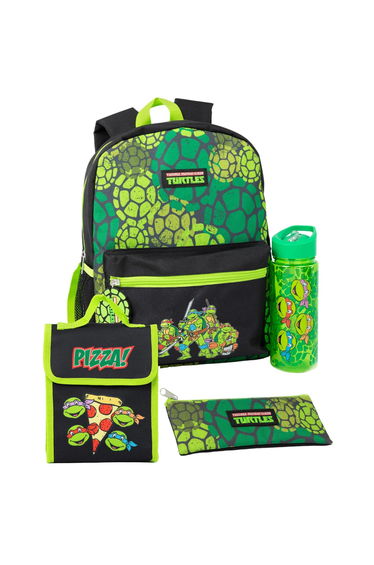 Teenage Mutant Ninja Turtles Backpack Set (Pack of 4) - Black/Green
