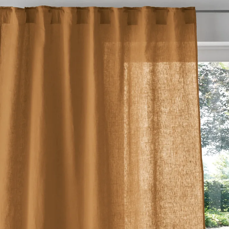 Onega Single Washed Linen Curtain with Concealed Tabs - 5