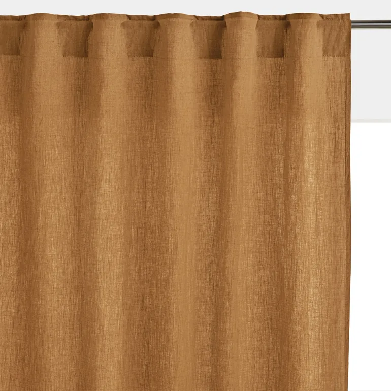 Onega Single Washed Linen Curtain with Concealed Tabs - 1