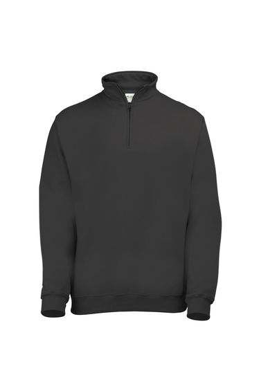 Awdis Mens Plain Sophomore ¼ Zip Sweatshirt - Jet Black
