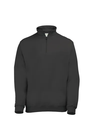 Awdis Mens Plain Sophomore ¼ Zip Sweatshirt - Jet Black