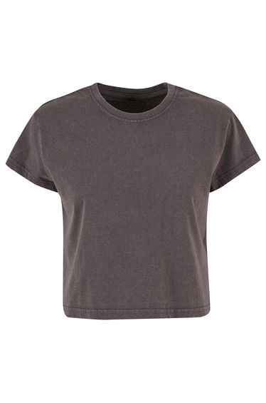 Build Your Brand Womens/Ladies Vintage Cropped T-Shirt - Magnet