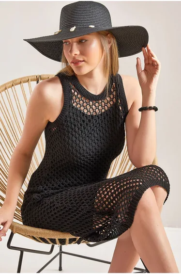 فستان نسائي محبوك مبطن