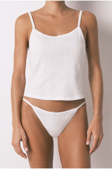 3-pack classic ribbed cotton bow panties