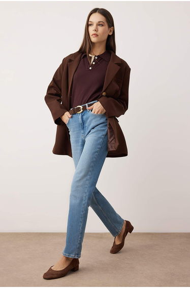 Blue High Waist Jeans