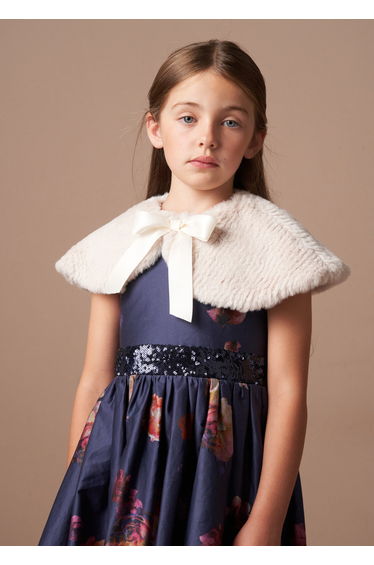 Bella Taupe Fur Collar