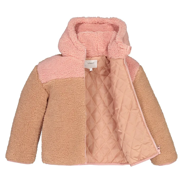 Teddy Faux Fur Jacket with Hood - 4