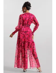 Virginie Floral Ruffle Midi Dress - 1