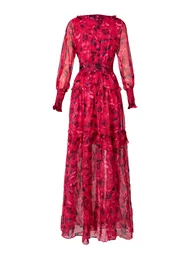 Virginie Floral Ruffle Midi Dress - 8