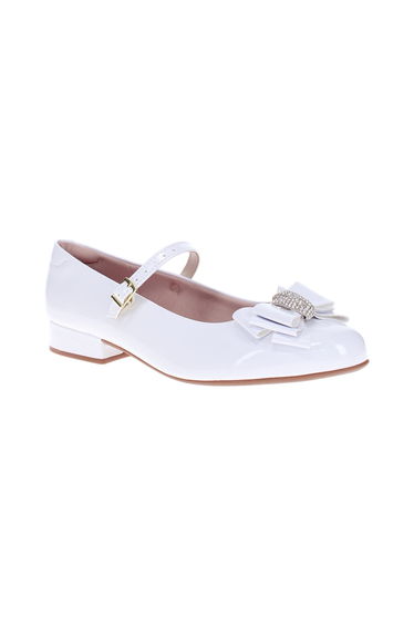 Embellished Ballerinas with Bow Detail
