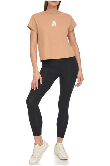 Puff Logo Cropped Tee Tan