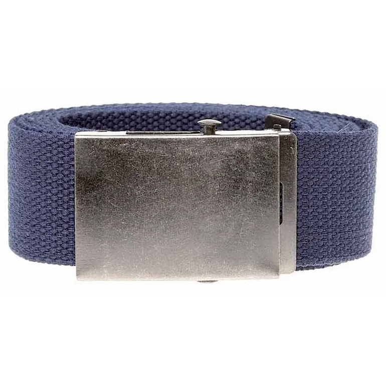 Duke Mens Kingsize Edward Plain Webbing Belt - Navy