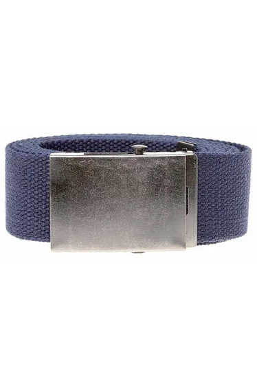 Duke Mens Kingsize Edward Plain Webbing Belt - Navy