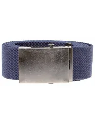 Duke Mens Kingsize Edward Plain Webbing Belt - Navy