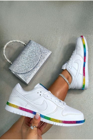 Lemonade Crystal Trim Sporty Trainers Slimline Edition Rainbow