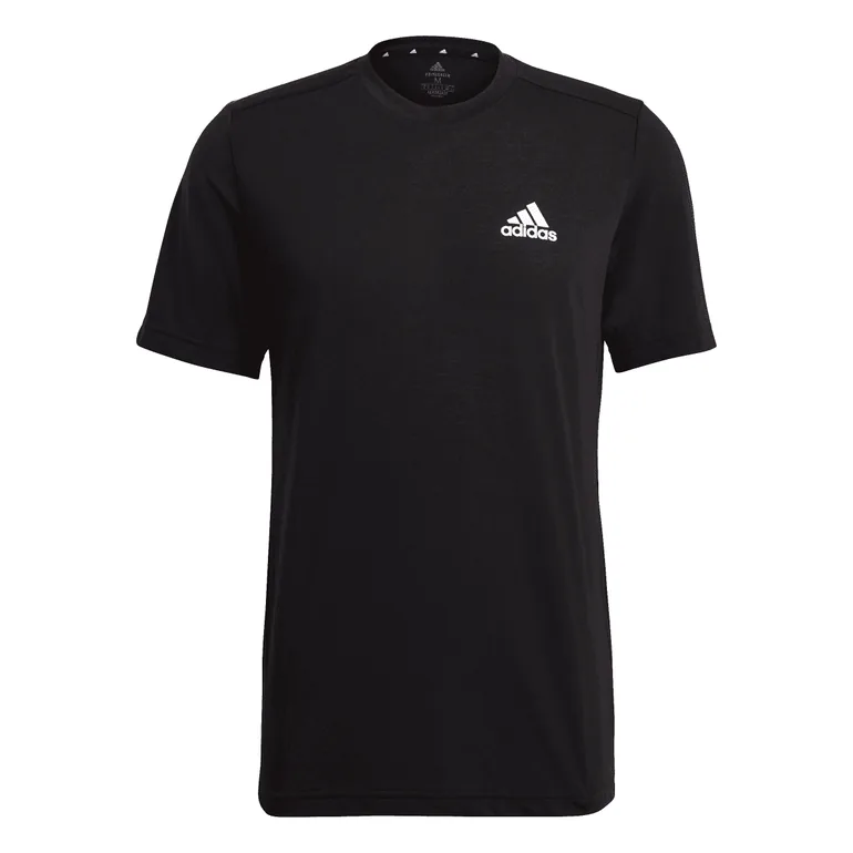 Men's adidas Aeroready Designed To Move Feelready Sport T-Shirt in Black - 1
