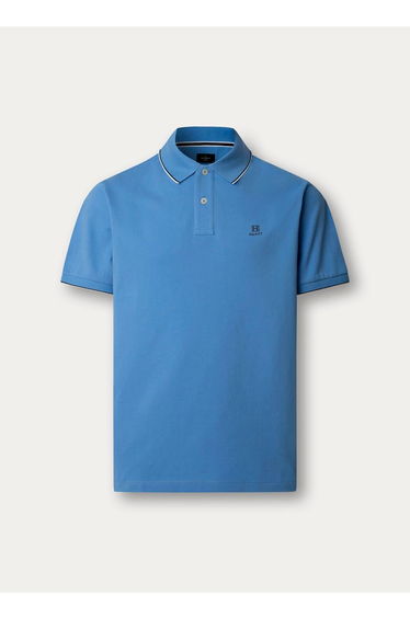 Heritage H Tipped Polo Blue