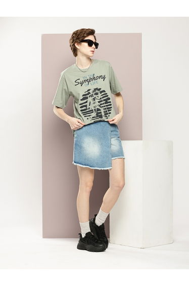 Women Oversized Printed Tshirt