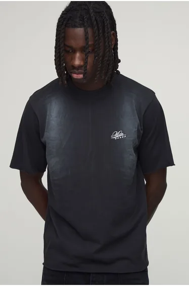 Regular Washed Most Wanted Mask T-Shirt - black