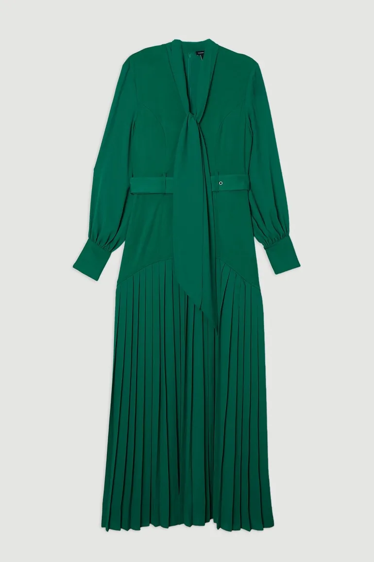 jersey ponte georgette mix midi dress Jersey Ponte Georgette Dress Karen Millen : Premium Dresses : VogaCloset Oman